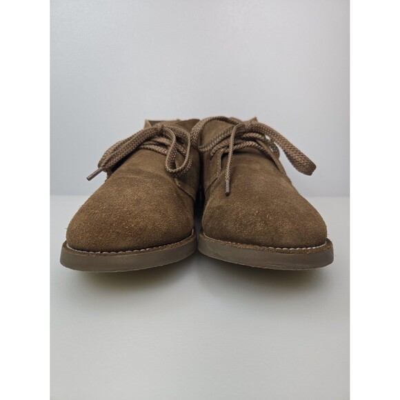 J. Crew Crewcuts K7 Macalister Suede Lace-Up Boys Boots Big Kids Sz 7 Brown Tan - Picture 5 of 12